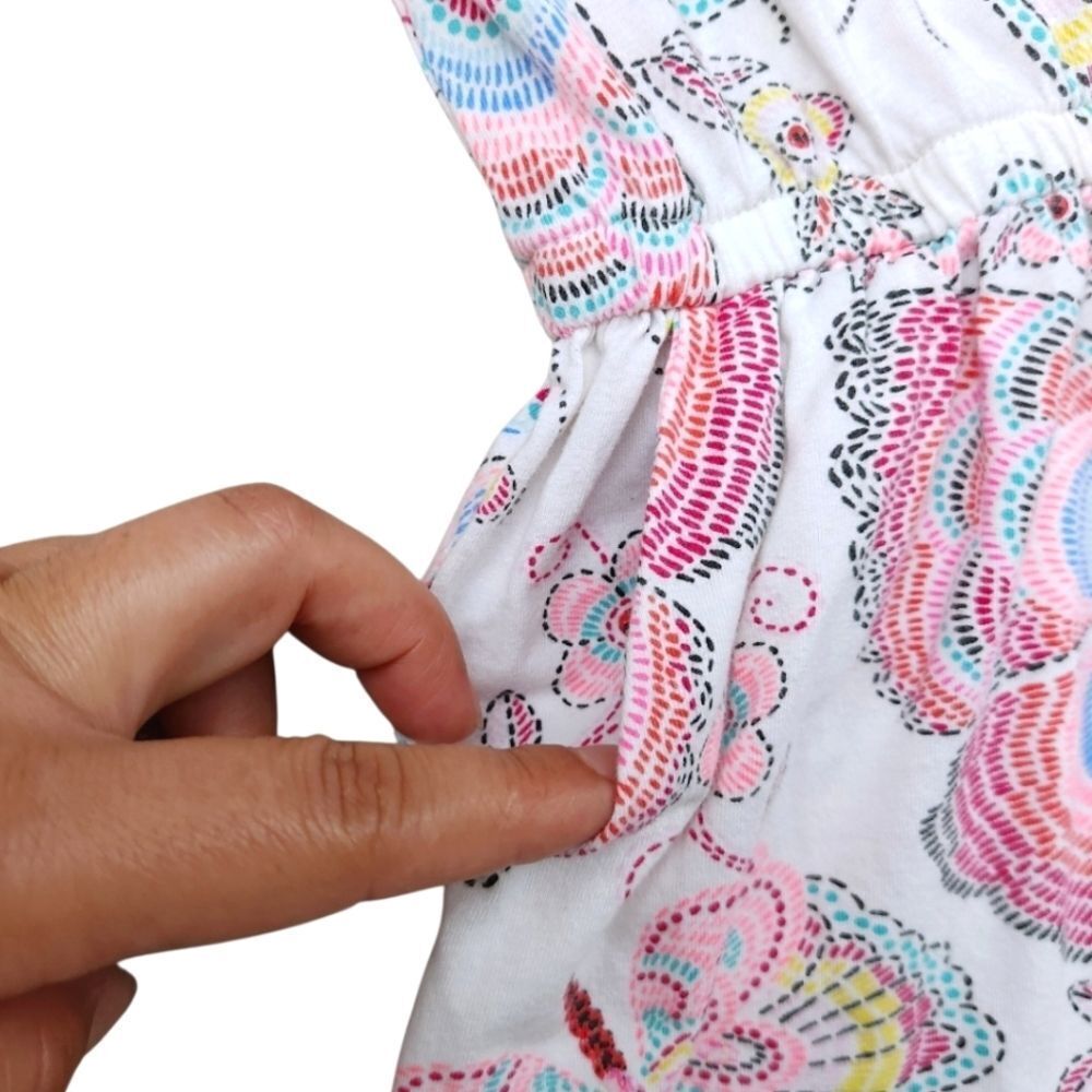GAP Kids Multicolor Butterfly Patterned Girls Dress 100% Cotton Size 4T (XS) - Picture 7 of 12